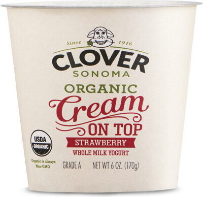 Clover sonoma organic cream on top whole milk yogurt