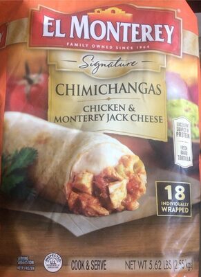 Chicken and Monterey Jack Cheese Chimichangas