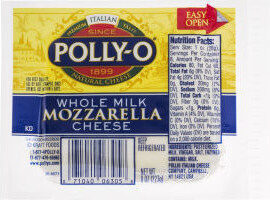 Polly o whole milk mozzarella cheese