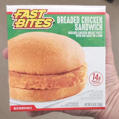 F.B. breaded chicken sandwich