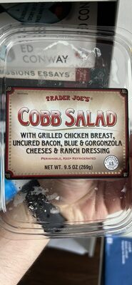 COBB SALAD WITH GRILLED CHICKEN BREAST, UNCURED BACON, BLUE & GORGONZOLA CHEESES & RANCH DRESSING