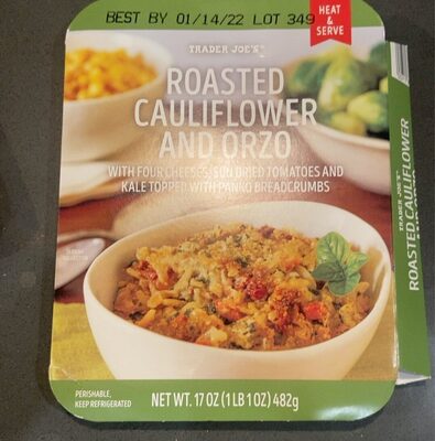 Roasted cauliflower and orzo