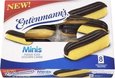 Minis fudge iced golden cakes