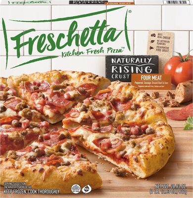 Naturally rising crust meat pizza