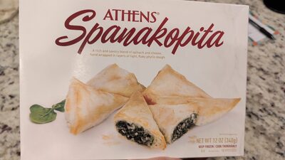 Spanakopita a rich and savory blend of spinach and cheese, hand wrapped in layers of light, flaky phyllo dough, spanakopita