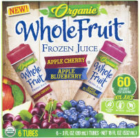 Whole fruit organic cherry & blueberry frozen pop