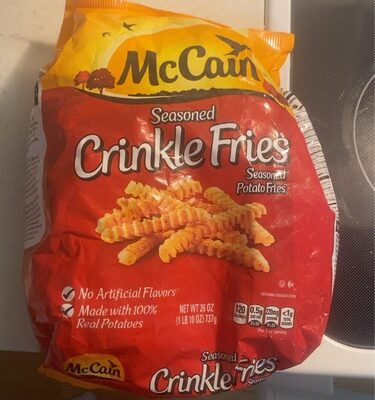 Seasoned crinkle potato fries