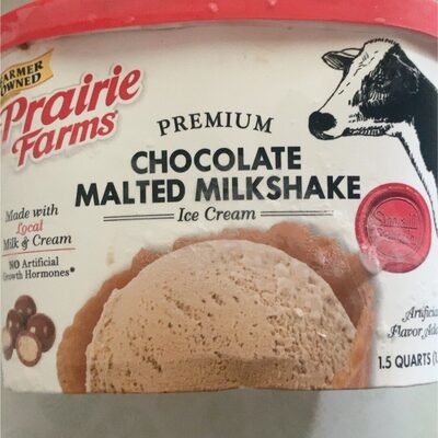 Premium chocolate malted milkshake ice cream blended with milk