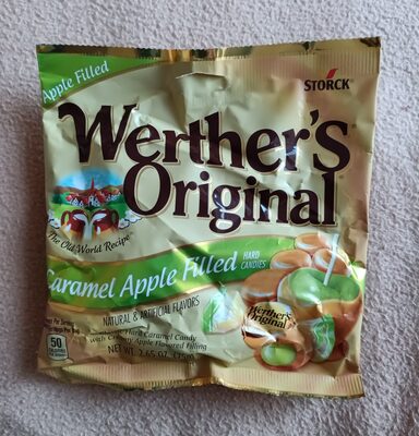 Caramel apple filled hard candies