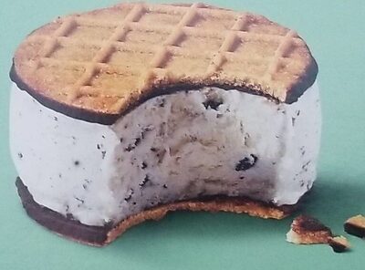 Mint chocolate chip ice cream sandwich