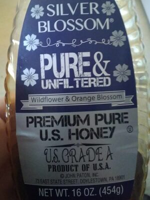 Wildflower & orange blossom premium pure u.s. honey, wildflower & orange blossom