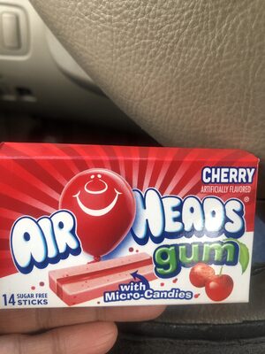 Cherry with micro-candies sugar free gum, cherry