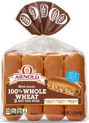 Whole Grains 100% Whole Wheat Hot Dog Buns