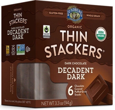 Thin Stackers Dark Chocolate, Decadent Dark