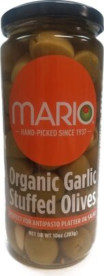 Foods organic garlic stuffed green olives