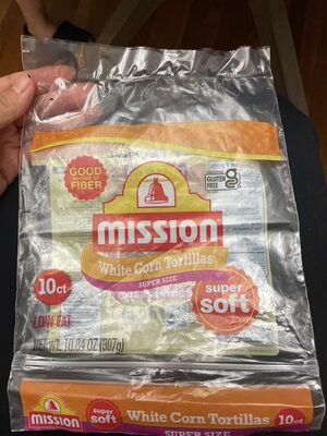 White corn super size tortillas, white corn 10
