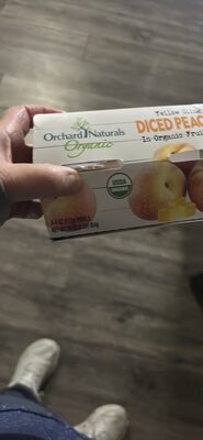 Yellow Cling Diced Peaches In Organic Fruit Juice