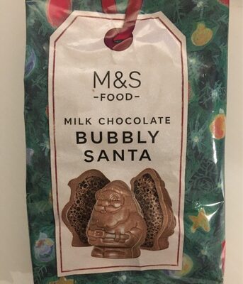 M&S -FOOD ILK CHOCOLATE BUBBLY SANTA
