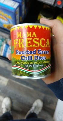 Roasted green chili dices