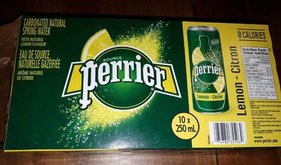 Eau De Source Naturelle Gazéifiée, 10 X 250 ML, Citron