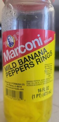 Mild banana peppers rings