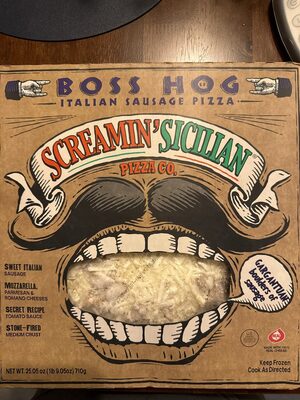 Screamin' sicilian, boss hog pizza, italian sausage