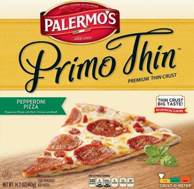 Primo Thin, Ultra Thin Crust Pizza, Uncured Pepperoni