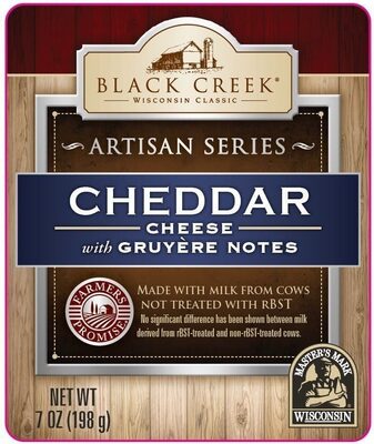 Creek cheddar cheese with gruyere notes