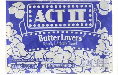 Butter lovers microwave popcorn