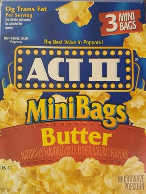 mini bags butter popcorn