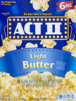 Microwave popcorn light butter