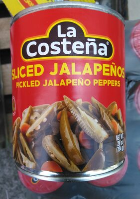 Green pickled sliced jalapeno peppers
