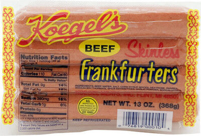 Beef Skinless Frankfurters