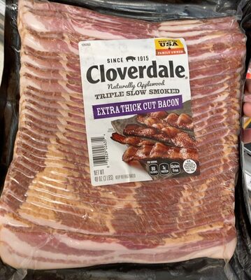 Naturally Applewood triple slow smoked extra thick cut bacon