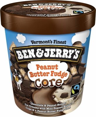Peanut butter fudge core ice cream
