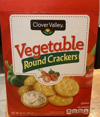 Vegetable round crackers