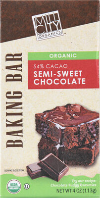 Mill city organics organic semi sweet chocolate baking bar