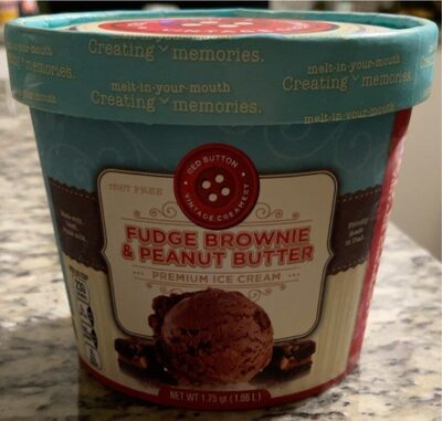 Fudge brownie and peanut butter premium ice cream