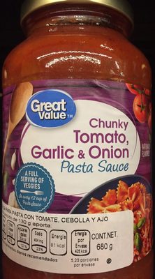 Chunky, tomato, garlic & onion pasta sauce