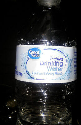 Great value, purified drinking water