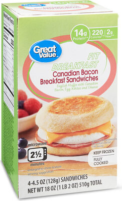 Canadian Bacon Breakfast Sandwiches