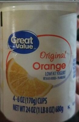 Original orange lowfat yogurt
