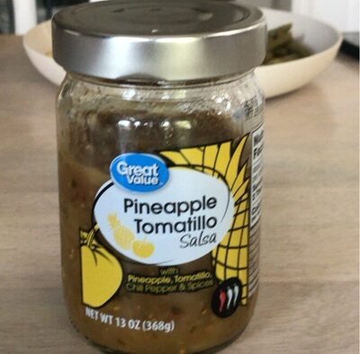 Pineapple tomatillo salsa