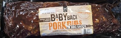 Baby back pork ribs in bbq sauce