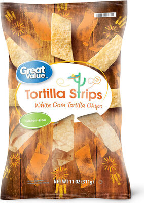White corn tortilla strips chips