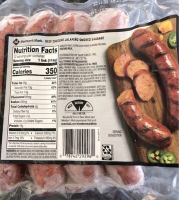 Beef Cheddar Jalepeño Smoked Sausage
