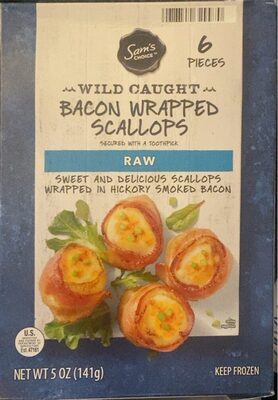 wild caught bacon wrapped scallops