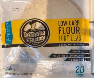 Low Carb Traditional Flour Soft Taco Tortillas