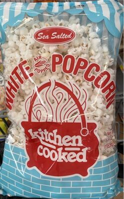 Kitchen cooked sea salt white air popped popcorn