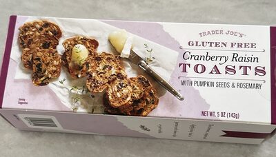Gluten Free Cranberry Raisin Toasts
